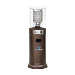 GH2H2H Gas Heater Portable Outdoor Indoor Black 2024 Edition with Touch Ignition, Rolling Wheels and 1 Year Warranty Perfect for Home, Garden and Work