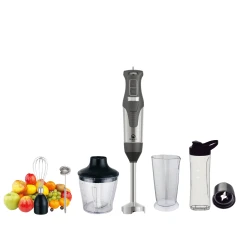 HB955 Hand Blender Set with Stainless Steel Blades, 1200W Powerful Motor, 2 Speeds, Includes Egg Whisk, 800ml Chopping Bowl, 800ml Jug, and Personal Blender, 1 Year Warranty