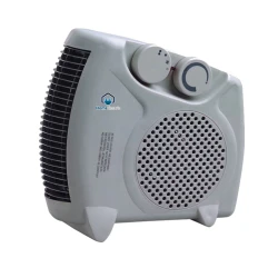 HK05 Electric Space Heater Portable Fan with 2 Heat Settings and Adjustable Thermostat for Personal Space Heating Black Color Overheat Protection 1 Year Warranty