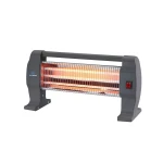 HK1215 Electric Space Heater Portable 3 Heat Settings with Safety Switch and Power Indicator for Desktop Use 1 Year Warranty Black Finish Efficient Winter Heating Solution - Home electric