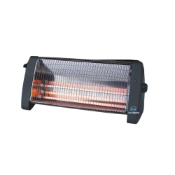 HK150 Electric Space Heater Portable for Winter Heating 2 Heat Settings with Safety Switch and Power Indicator Desktop Use 1 Year Warranty Black Finish