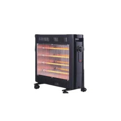 HK2000 Electric Space Heater with 4 Heat Settings, Thermostat, Safety Switch, and Open Top Design for Efficient Heating