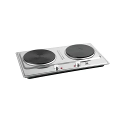 HP3012 Hot Plate Electric 2 Burner Black Portable for Home and Office, Stylish Design, 1 Year Warranty, Compact and Easy to Use, Perfect for Small Spaces and On The Go Cooking