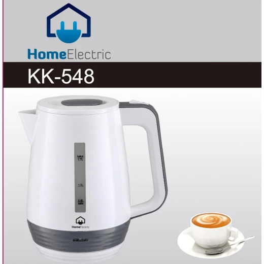 غلاية ماء كهربائية KK548 بلاستيك أسود 1.7 لتر غليان سريع - هوم الكترك - Image 2
