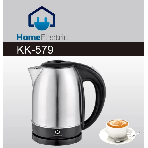 Elegant Stainless Steel Electric Kettle KK579, Fast Heating, Energy Saving, 1 Year Warranty, Ideal for Home and Office, Holds up to 1.7 Liters of Water - Home electric - Image 2