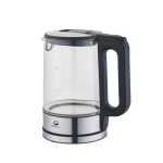 KK588 Electric Kettle with Stainless Steel and Glass Construction, 1.7 Liter Capacity, 2200W Power, and a 1 Year Warranty for Efficient and Stylish Water Heating - Home electric
