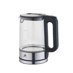KK588 Electric Kettle with Stainless Steel and Glass Construction, 1.7 Liter Capacity, 2200W Power, and a 1 Year Warranty for Efficient and Stylish Water Heating