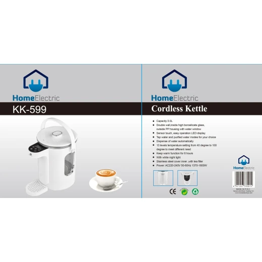 KK99 Digital Electric Kettle 3 Liter Glass and PP 13 Temperature Settings - Home electric - Image 2