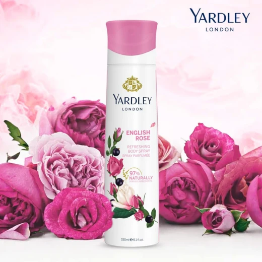 Yardley English Rose Body Spray 150ml for Women, Floral Scent with Delicate Rose Notes, Long Lasting Fragrance, Perfect for Everyday Use and Special Occasions - Yardley London - Image 3