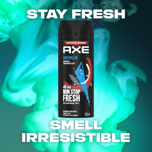AXE Adrenalin Deodorant Spray 150ml, Natural Ingredients, Long-Lasting Freshness - AXE - Image 4