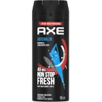 AXE Adrenalin Deodorant Spray 150ml, Natural Ingredients, Long-Lasting Freshness - AXE