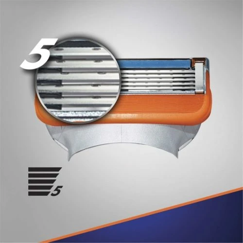 شفرات حلاقة جيليت فيوجن 5 للرجال، 4 قطع، حلاقة دقيقة، أداة تشذيب دقيقة - جيليت - Image 3