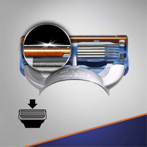 شفرات حلاقة جيليت فيوجن 5 للرجال، 4 قطع، حلاقة دقيقة، أداة تشذيب دقيقة - جيليت - Image 5
