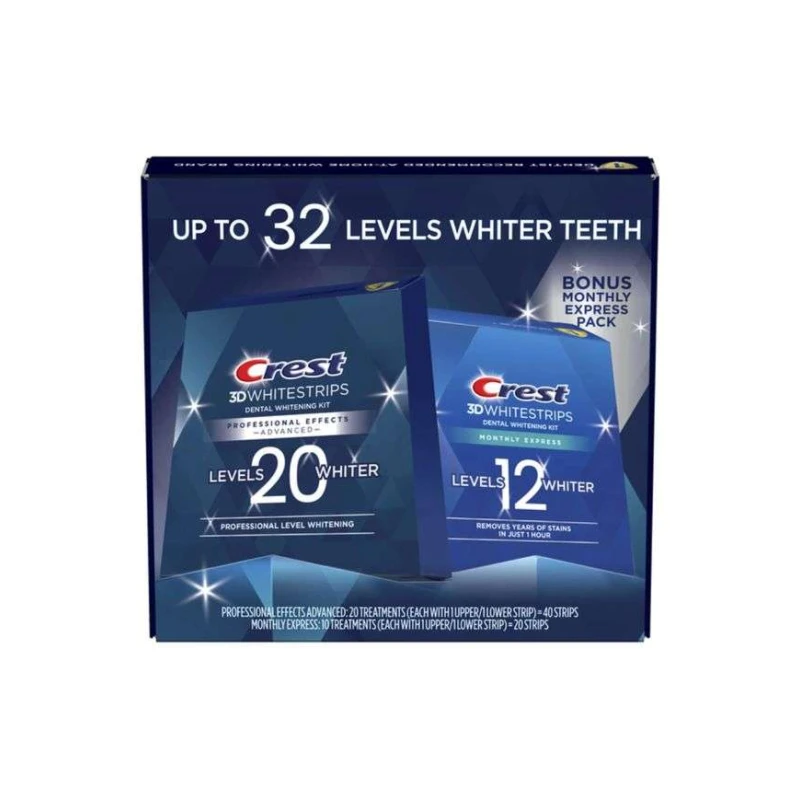 شرائط تبييض الأسنان Crest 3D Professional Effects المتطورة، 20 علاجًا - كريست