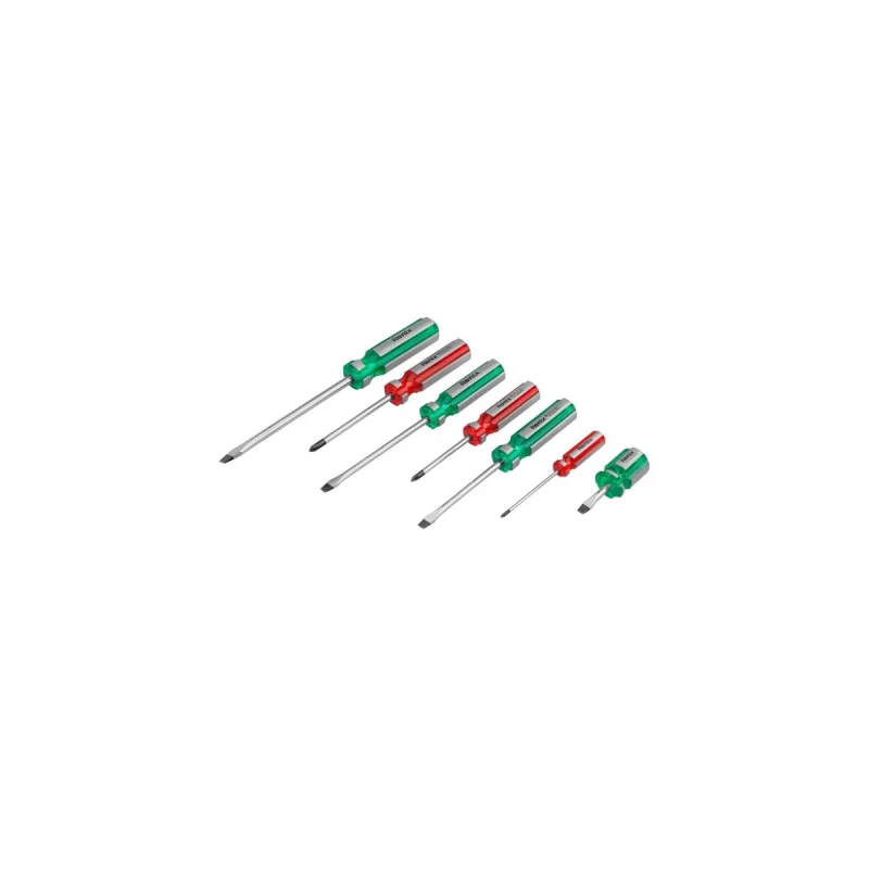 طقم مفكات رونيكس RH-2701، 7 قطع، مشقوقة، فيليبس، فولاذ CR-V - رونيكس