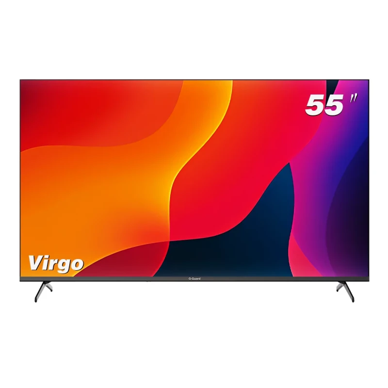 تلفزيون جي-جارد فيرجو 55 بوصة 4K UHD جوجل سمارت، تصميم بدون إطار، دولبي فيجن، HDR10+، إصدار 2024 - جي-جارد