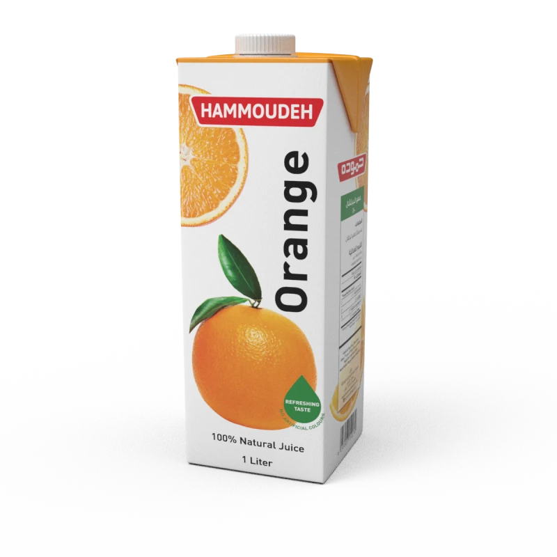 Hammoudeh Pure Orange Nectar Juice 1 Liter: Experience the Delight of Refreshing Orange Flavor, Perfect for a Delicious and Hydrating Beverage Anytime, Anywhere - Hammoudeh
