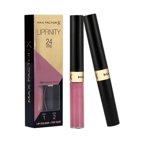 Max Factor Lipfinity Long Lasting Lipstick 2in1 310 Essential Violet 2.3ml+1.9g