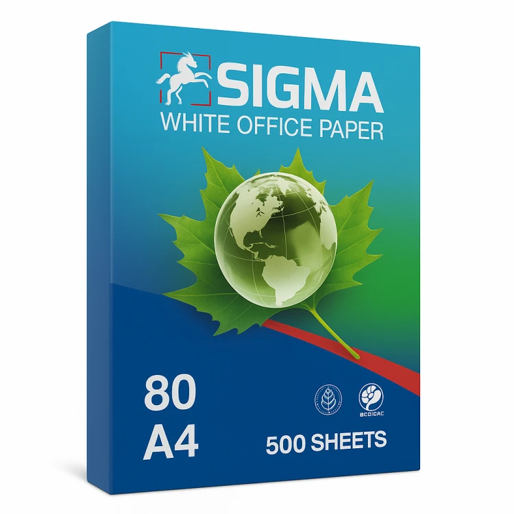 Sigma Premium A4 Copy & Printing Paper – 80gsm, 500 Sheets per Ream – High Whiteness for Laser, Inkjet, and Photocopiers - Sigma