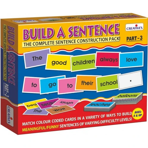 Creatives Build a Sentence Part 3 Educational Learning Game for Ages 8+ with Color Coded Cards Creatives Build a Sentence Part 3 Educational Learning Game for Ages 8+ with Color Coded Cards
