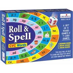 Creative Roll and Spell Educational Game for Kids: Interactive Learning Toy with 2 Dice and 100+ Spelling Words. Ages 5-10. Fun and Engaging Spelling Practice at Home.