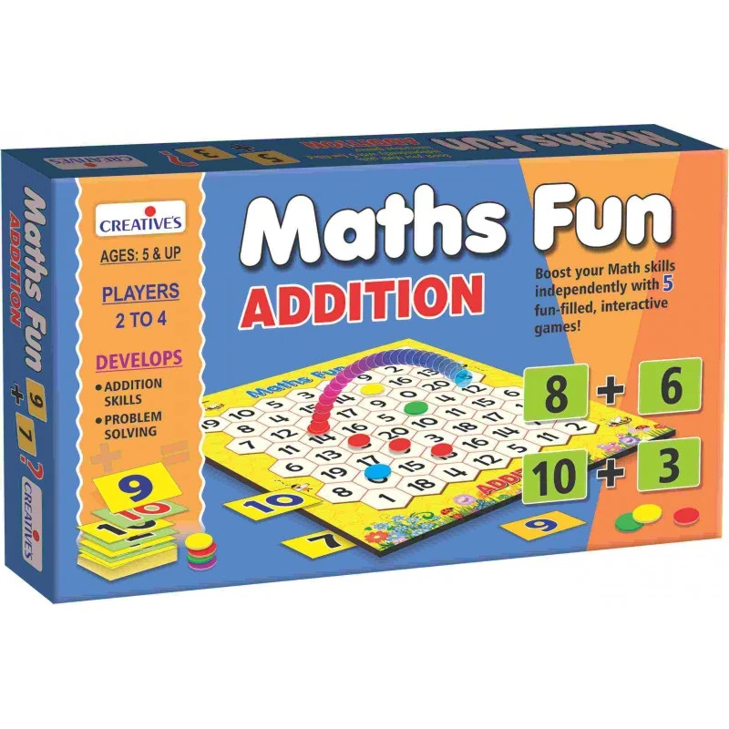 Creative's Maths Fun Addition Board Game for Kids, Interactive Learning, Ages 5+, Educational Toy - Creative's