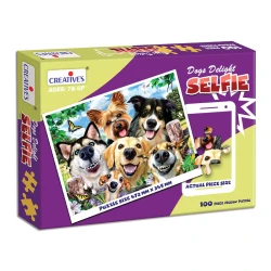 Creative's Educational Dogs Delight Selfie 100 Piece Jigsaw Puzzle for Ages 7 and Up