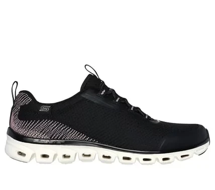 Skechers Women's Glide Step Slip On Sneakers Black Knit Upper Air Cooled Memory Foam Insole Geometric Cushioned Midsole Size 38 Comfortable Daily Wear 104562 BKRG Skechers Women's Glide Step Slip On Sneakers Black Knit Upper Air Cooled Memory Foam Insole Geometric Cushioned Midsole Size 38 Comfortable Daily Wear 104562 BKRG