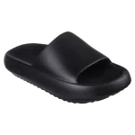 Skechers Women's Arch Fit Horizon Foamies Slide Sandals Black 37, Vegan Construction, Contoured Footbed, Supportive Comfort, Sculpted Style, Single Band Upper - Skechers