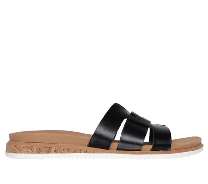 Skechers BOBS Desert Kiss Low Women's Sandals in Black Size 36.5 with Vegan Leather Strap, Cork Veneer Midsole, and Cushioned Skechers Plush Foam Footbed. Perfect for Warm Weather Skechers BOBS Desert Kiss Low Women's Sandals in Black Size 36.5 with Vegan Leather Strap, Cork Veneer Midsole, and Cushioned Skechers Plush Foam Footbed. Perfect for Warm Weather