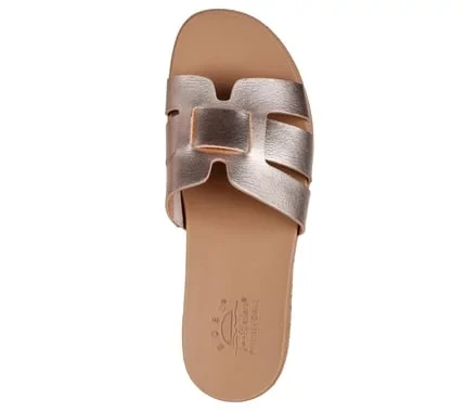 Skechers BOBS Women's Desert Kiss Low Fashion Slide Sandals in Gold, Featuring Vegan Leather Straps, Cork Veneer Midsole, and a Cushioned Plush Foam Footbed, Available in Size 37.5 - Skechers - Image 5