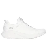 Skechers BOBS Sport Squad Chaos Women's Slip On Athletic Shoes Off White featuring Hands Free Slip ins Technology with Memory Foam Insole Size 40 For Women's - Skechers