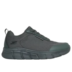 Skechers BOBS Sport B Flex Icy Edge Men's Running Shoes: Olive Green, Mesh Upper for Breathability, Memory Foam Insole for Comfort, Shock Absorption, Flexible Outsole, Size 40