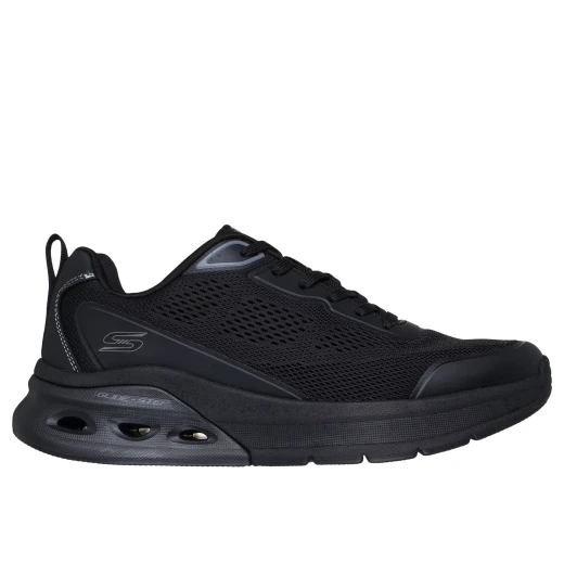 حذاء رياضي رجالي من سكيتشرز، طراز BOBS Sport Arc Waves 2.0، أسود، مقاس 46، يتميز بنعل داخلي من إسفنج ميموري فوم ونعل أوسط هندسي بتقنية Glide Step لتوفير أقصى درجات الراحة والدعم - سكيتشرز - Image 2