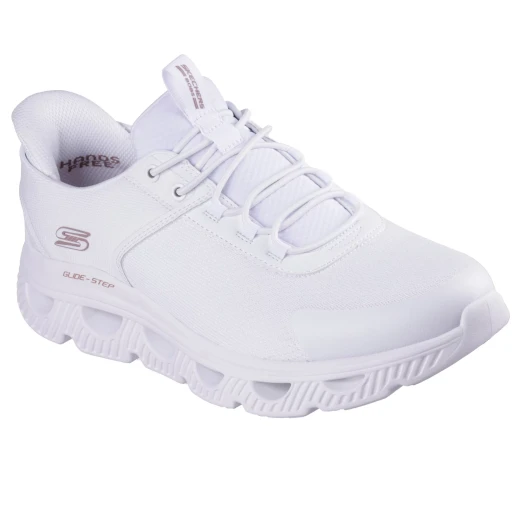 Skechers Men's BOBS Arc Waves Slip On Trainers: Glide Step Midsole for Comfort, Breathable Mesh Upper, Ideal for Daily Wear, White, Size 42.5 - Skechers - Image 3