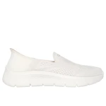 Skechers Women's GO WALK Flex Hands Free Slip ins® Yael Athletic Walking Shoes Off White Engineered Knit Upper with Air Cooled Memory Foam Insole Ultra GO Cushioned Midsole Size 37 - Skechers