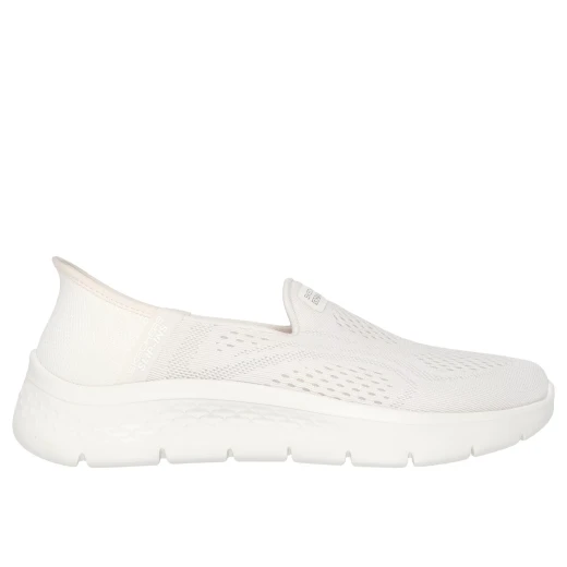 Skechers Women's GO WALK Flex Hands Free Slip ins® Yael Athletic Walking Shoes Off White Engineered Knit Upper with Air Cooled Memory Foam Insole Ultra GO Cushioned Midsole Size 37