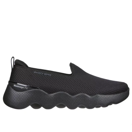 Skechers Women's Go Walk Massage Fit Seascape Walking Shoes Black 37, Featuring Hyper Burst Midsole for Enhanced Comfort and Support, Slip On Mesh Design for Easy Wearability