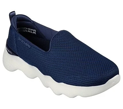 Skechers Women's GO WALK Massage Fit Seascape Walking Shoes Navy Blue Slip On Mesh Upper Hyper Burst Midsole Comfort Insole Size 38 Comfortable Lightweight - Skechers - Image 3