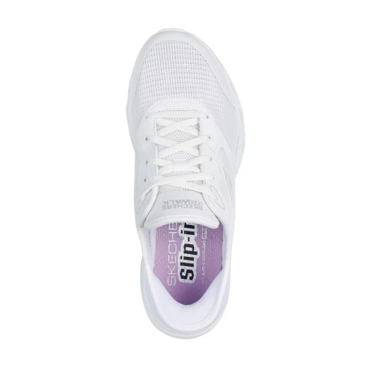 Skechers Women's GO WALK Glide Step 2.0 Slip On Walking Shoes with Hands Free Slip In Design, Air Cooled Memory Foam, and Machine Washable in White, Size 40 - Skechers - Image 5