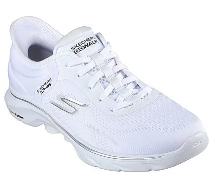 Skechers Women's GO WALK 7 Slip-ins Hands Free Walking Shoes Valin White Size 40 with Air-Cooled Memory Foam Insole and ULTRA GO Cushioning Hyper Pillars Support - Skechers - Image 9