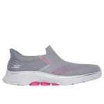 Skechers Women's Go Walk 7 Slip-ins Hands Free Walking Shoes Gray Size 38 EU with Air Cooled Memory Foam and Lightweight Ultra Go Cushioning for Comfortable Support - Skechers