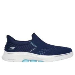 Skechers Women's GO WALK 7 Slip-ins Navy Walking Shoes 37.5 Size with Air-Cooled Memory Foam Insole and Hyper Pillar Technology