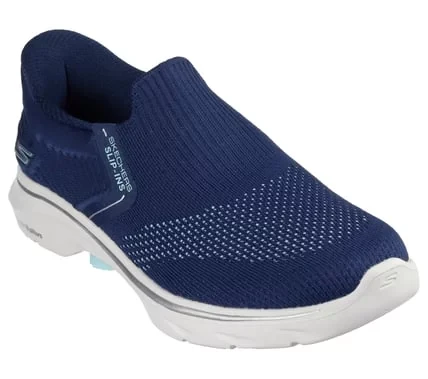 Skechers Women's GO WALK 7 Hands Free Slip-ins Walking Shoes with Air-Cooled Memory Foam and Hyper Pillar Technology, Navy, Size 37 - Skechers - Image 5