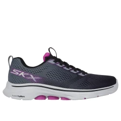 Skechers Women's GO WALK 7 Construct Walking Shoes Black 36 Featuring Air Cooled Goga Mat Insole Lightweight Ultra Go Cushioning and Hyper Pillar Technology for Support