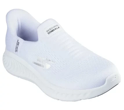 Skechers Women's Go Walk Now 37 White Athletic Slip Resistant Shoes with Air Cooled Memory Foam Insole and Fixed Stretch Laces - Skechers - Image 3