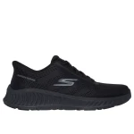 حذاء المشي سكيتشرز للنساء بدون رباط GO WALK Now Khloe، يتميز بتقنية Heel Pillow، ونعل داخلي Air-Cooled Goga Mat، وتوسيد ULTRA LIGHT، وأربطة مطاطية، مقاس 38.5، أسود - سكيتشرز