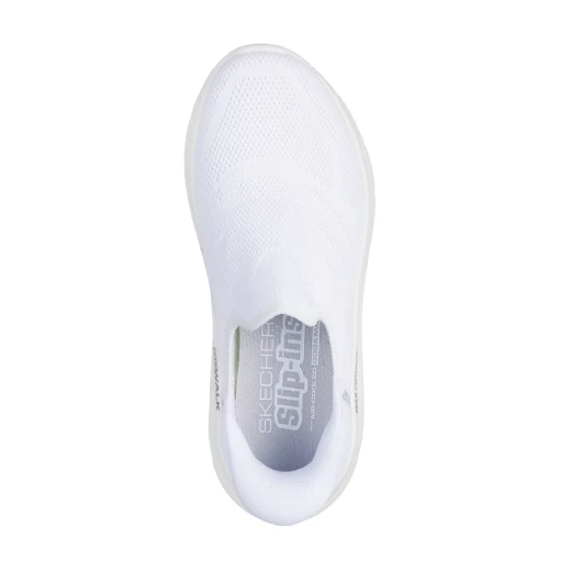 Skechers Women's GOwalk Max Slip-ins Cleo Walking Shoe with Hands-Free Entry and Hyper Burst Cushioning, Textile Upper, Machine Washable Design, Available in Size 38.5, White Color - Skechers - Image 4