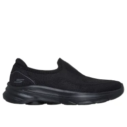 Skechers Women's GO WALK 8 Aleena Slip On Walking Shoes Black 37.5 Featuring Air-Cooled Goga Mat Insole Ultra Go Cushioning and Hyper Pillar Technology for Support