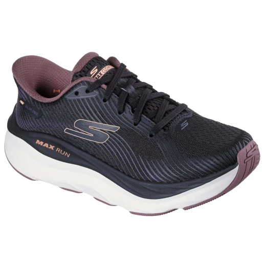Skechers Women's Max Run Running Shoes Black 37.5 Featuring Max Cushioning, Heel Pillow Support, Slip On Design, and Goodyear Rubber Outsole for Maximum Comfort and Performance - Skechers - Image 3
